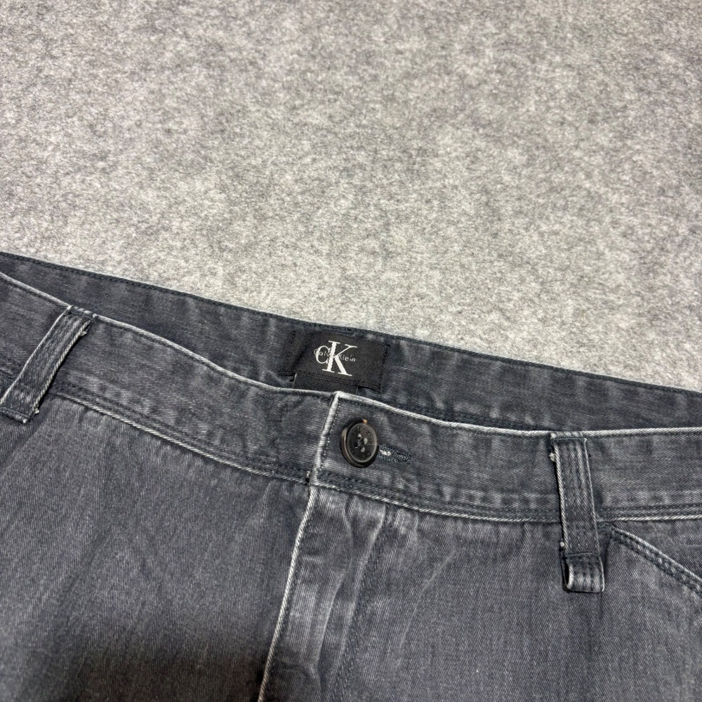 Calvin Klein Jeans Mens 40x30 Faded Black Carpenter Pants Relaxed Straight Leg